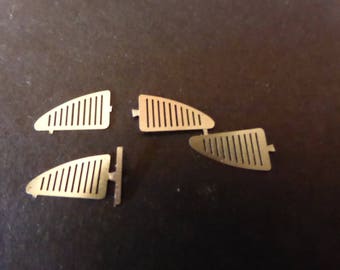 1:43 photoetched side rear windows panels for racing Porsche 356 and the like