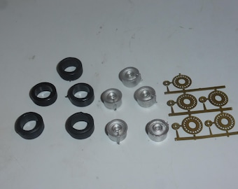 1:43 wheel set for Group A and WRC Cars such as Toyota Celica, Lancia Delta Integrale etc. Racing43 RA03