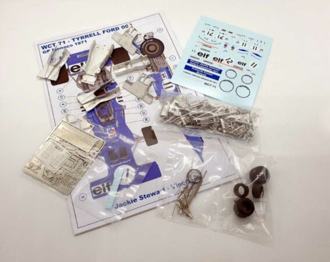 Tyrrell Ford Cosworth 003 F.1 GP Monaco 1971 Stewart or Cévert TAMEO Kits WCT-071 1:43 to paint and to assemble