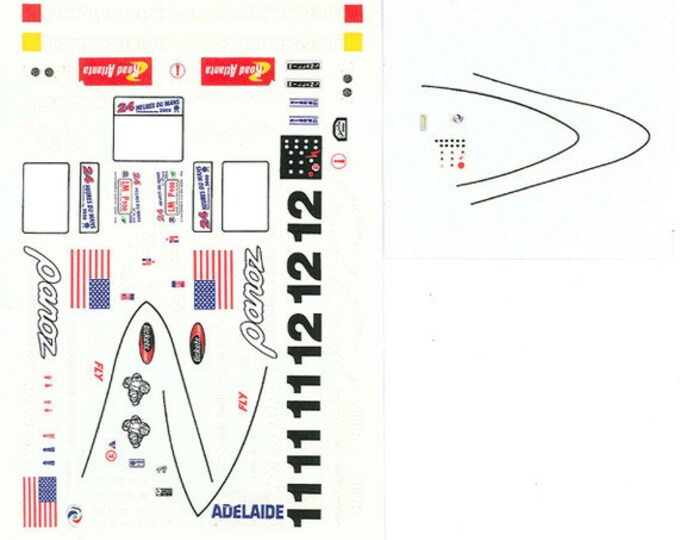 high quality 1:24 decals sheet Panoz Ford LMP Le Mans 2000 #11/12 Le Mans Miniatures DCA124031