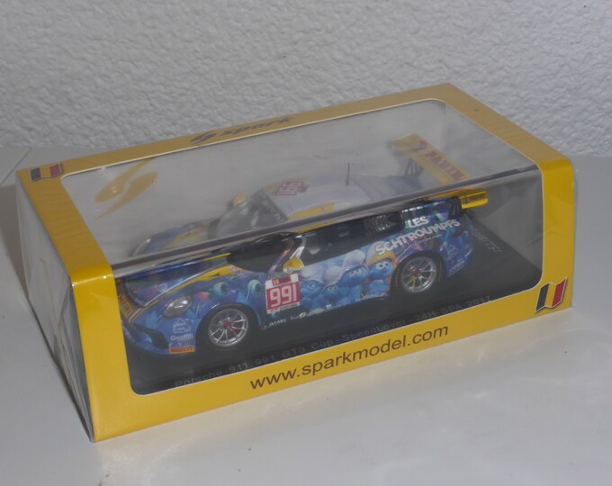 Porsche 911 (991) GT3 Cup SpeedLover Smurfs 24h Spa 2017 #991 Spark 1:43 limited edition SB154