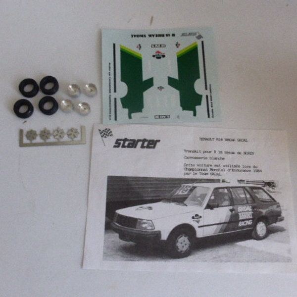 1:43 Starter transkit for Renault R18 Break Skoal Bandit Racing endurance season 1984