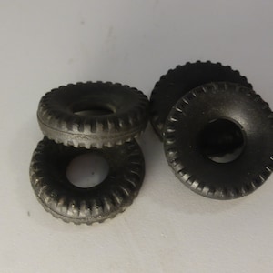 set of 4 tires to restore old 1:43 diecasts (Dinky Unic, GMC, Army, GAK, Supertoys GB) - black mm 20.00x5.15 - 3MJA catalogue n.843