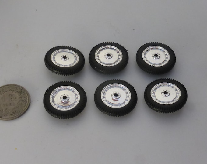 1:43 wheels set for Bugatti and other cars of the 30-40s (set of 6 pieces) GMW071