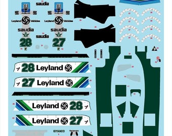 1:43 waterslide serigraphed decals Williams FW07B Monaco GP 1980 Jones and Reutemann Tameo SLK022