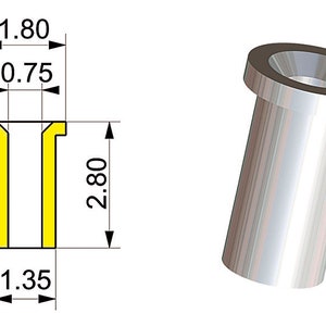 1:43 machined aluminium inlet trumpets mm 0.5 (12 pieces) Tameo PG04