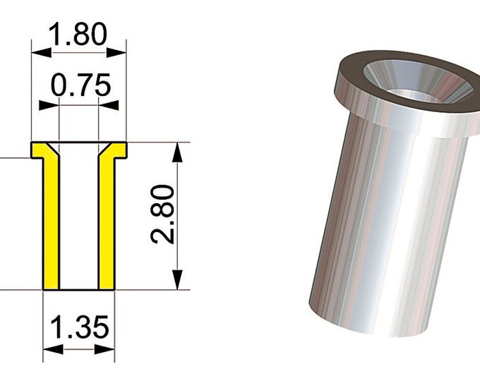 1:43 machined aluminium inlet trumpets mm 0.5 (12 pieces) Tameo PG04