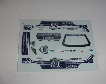 1:43 waterslide decals Lancia Delta HF 4WD Rally Piancavallo 1987 #20 Cunico Cartograf printing