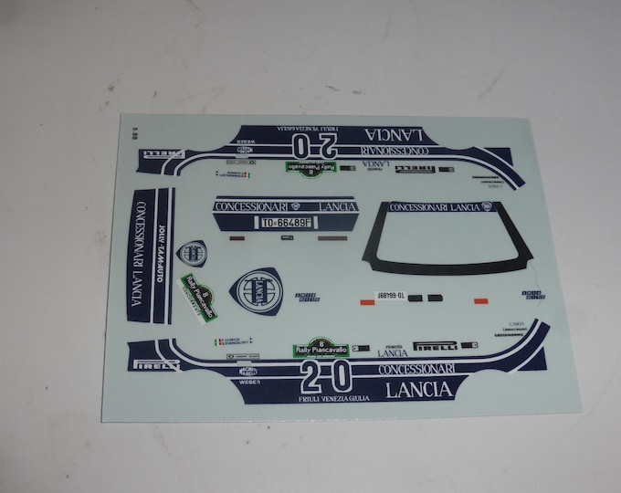 1:43 waterslide decals Lancia Delta HF 4WD Rally Piancavallo 1987 #20 Cunico Cartograf printing