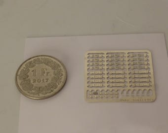 1:43 photoetched bonnet "leather" type buckles hooks for racing cars of the 50-60s