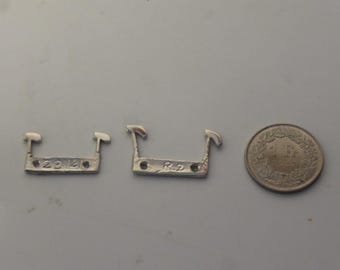 white metal chromed 1:43 scale front/rear bumpers for Ferrari Spyders of the 50s and the like
