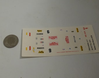 1:43 decals Alfa Romeo Alfetta GTV Gr2 Rally Sanremo 1978 #9 Pregliasco/Reisoli Cartograf printing