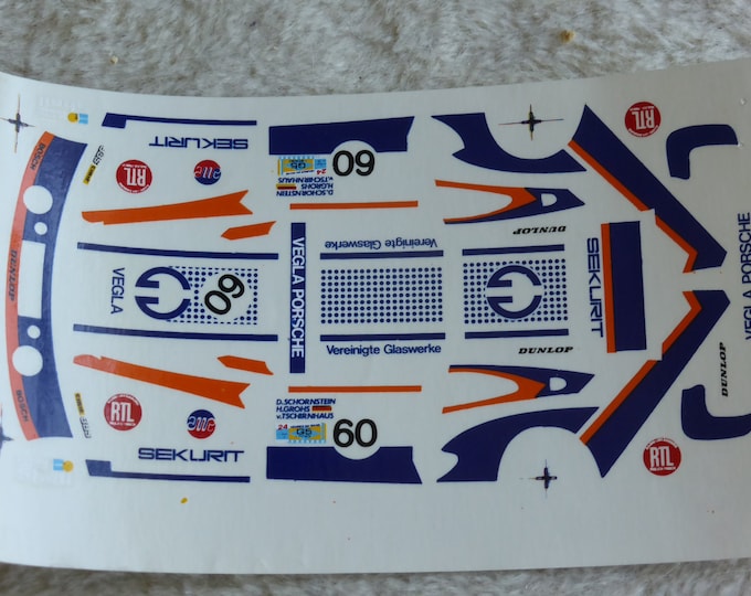 1:43 decals for Porsche 935/2 Gr.5 Vegla Le Mans 1982 #60 Schornstein/Grohs/von Tschirnhaus Record