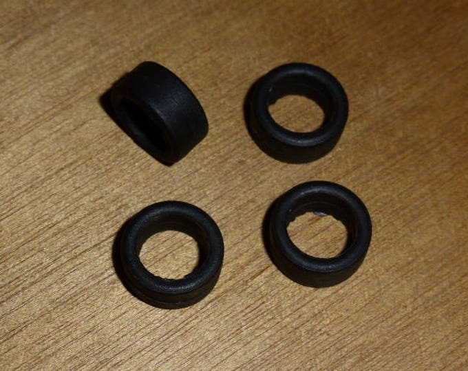 Set of 4 tires, slick - Model car accessories - Scale model tires - 1:43 mm6.6x13.9x9.7 #4317