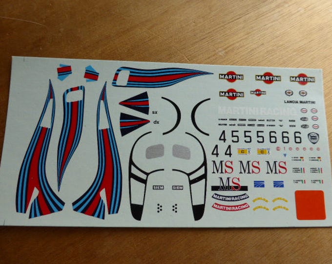 high quality 1:43 decals Lancia Lc2 Gr.C Martini Racing Le Mans 1983 #4-5-6 Madyero