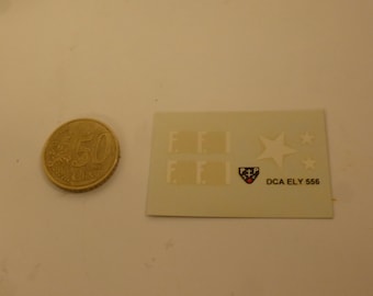 1:43 waterslide decals sheet FFI scripts and US army stars France 30s