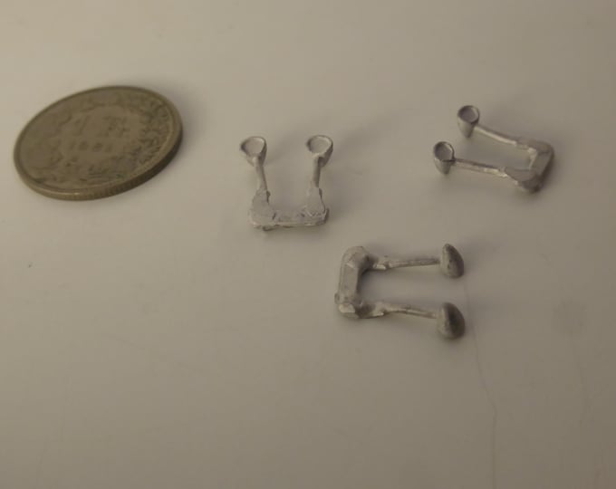 1:43 ogival side mirrors for road & racing cars Ferrari 312PB 512S 512M Porsche etc (white metal, pack of 6 pieces)