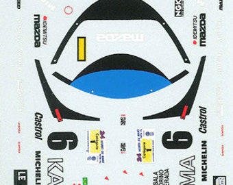 high quality 1:24 decals sheet Mazda MX-R01 Gr.C Le Mans 1992 #6 Le Mans Miniatures DCA124006