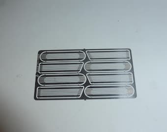 1:24 and 1/25 photoetched Street Rod Billet style Hood-side louvers The Model Car Garage 2121