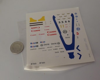 1:43 waterslide serigraphed decals Williams Honda FW11B S.Marino GP 1987 Piquet/Mansell Tameo TMK054