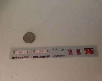 1:43 transferable decals sheet Lowenbrau for vans and trucks of the 50-60s