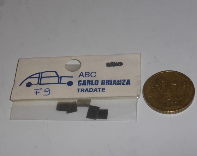 Pack of 6 photoetched registration plates supports for 1:43 scale models ABC Brianza production F9