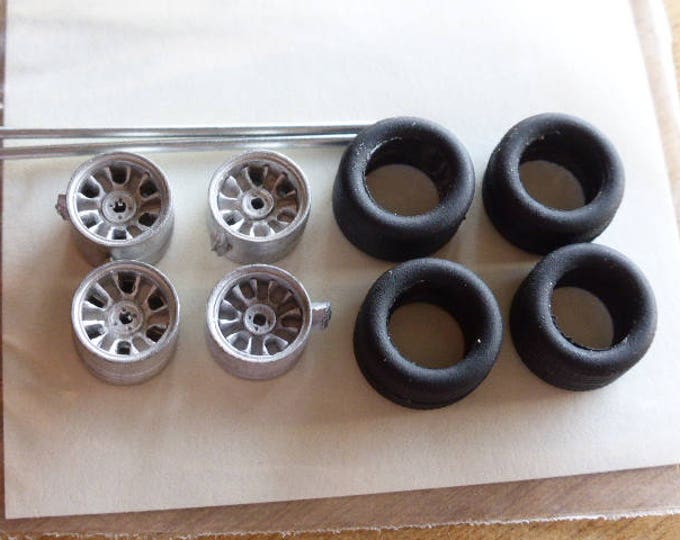 white metal  wheels for Fiat Abarth X1-9, Gr.5 cars and so on Carrara Models SP24/25 1:43