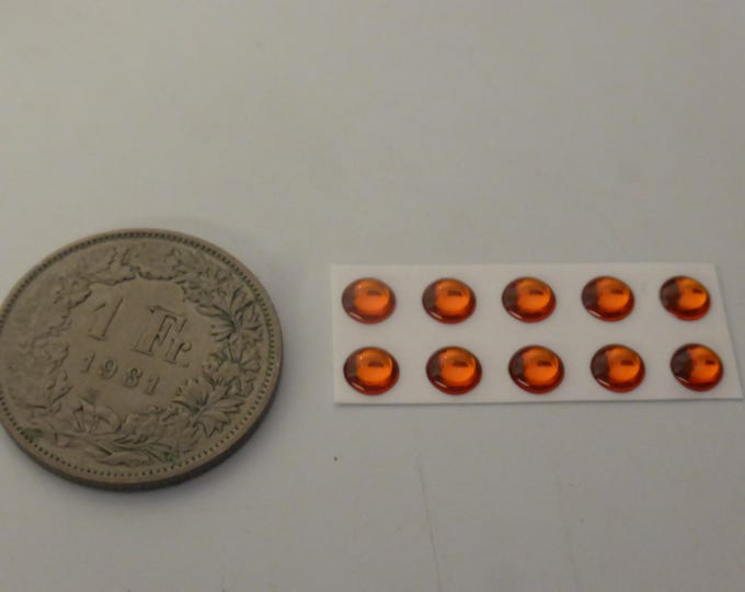 pack of 10 lights for model cars and other models mm 4.5 round ORANGE transparent Remember production