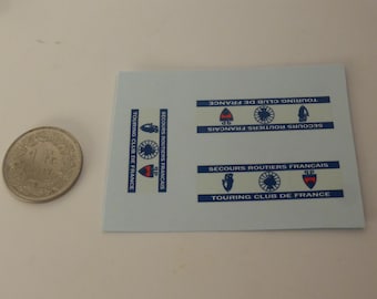 1:43 waterslide decals sheet Secours Routiers Français - Touring Club de France for vans of the 50-60s