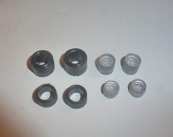 1:43 white metal 4-spokes wheels (and rubber tires) for Sport Prototypes of the 70s (Alpine etc) FDS production #21