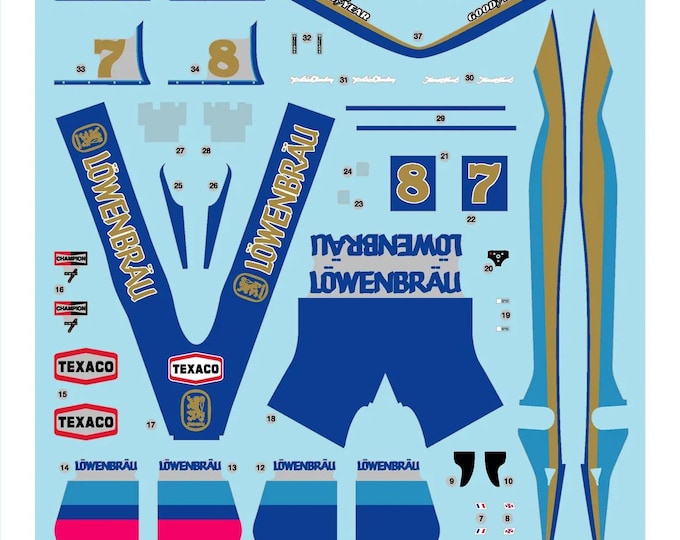 1:43 waterslide serigraphed decals McLaren M26 GP USA East 1978 Hunt/Tambay Tameo SLK059