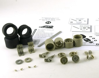 1:24 wheels, disc brakes and tires for Alpine Renault A220 1968 and other racing cars Le Mans Miniatures ACW124029