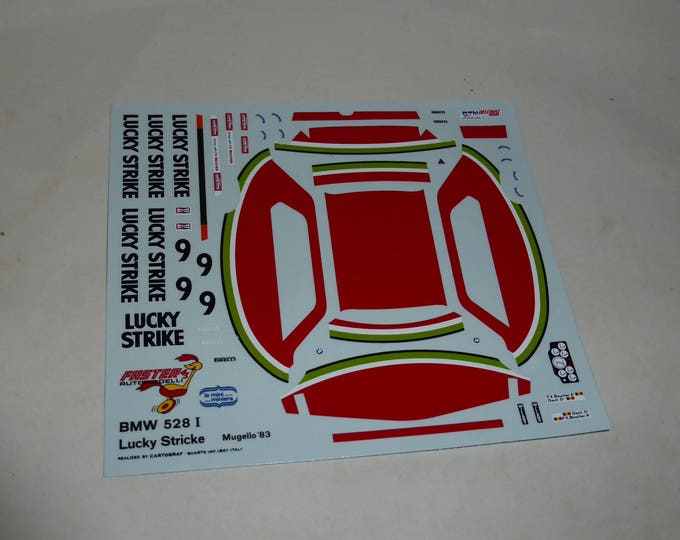 high quality 1:43 decals BMW 528i Lucky Strike ETCC 1983 Mugello 'Davit'/Boucher CARTOGRAF printing