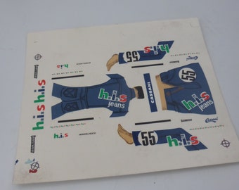 1:43 decals sheet for BMW M1 His Jeans Procar and DARM 1980 #55 Manfred Winkelhock Horbra