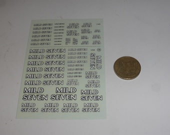 1/24 and 1/43 waterslide decals sheet Mild Seven for F.1 cars Virages TEM119