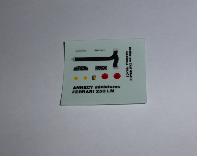 original Annecy decals for Ferrari 250 LM and other Ferraris of the 60s 1:43