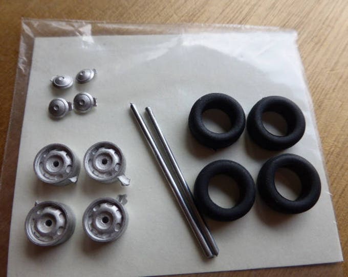 white metal 7-holes wheels for Lancia Flavia, Flaminia etc of the 50s/60s Carrara Models 14 1:43