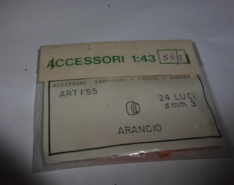 pack of 24 transparent 1:43 scale plastic lights (ORANGE) mm 3.0 FDS 55F