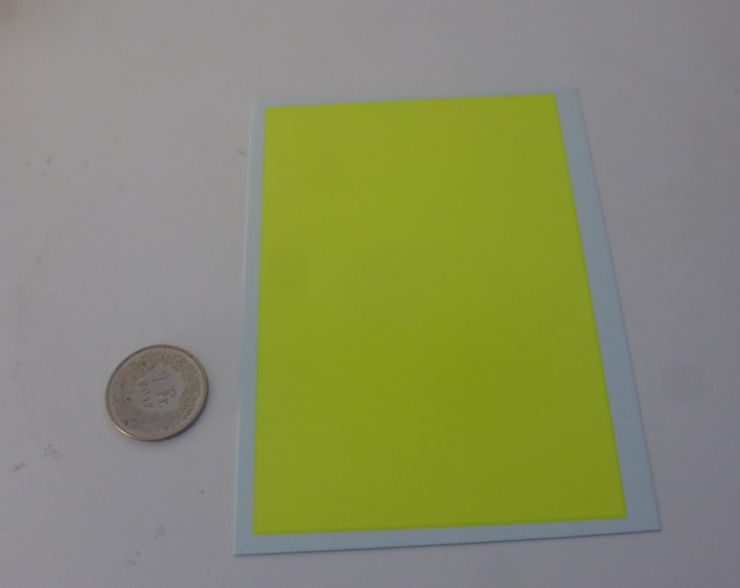 Waterslide decals sheet DAYGLO YELLOW colour (cm 11.25x7.65) Interdecal production