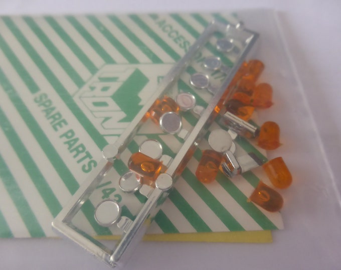 pack of 10 plastic orange gyrophares with chromed plastic base (diameter mm 4.0) Tron SP66A