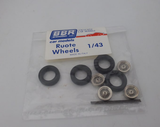 1:43 turned and photoetched wire wheels for Ferrari cars of the 50-60s and other cars three-ears wheelspin BBR R20