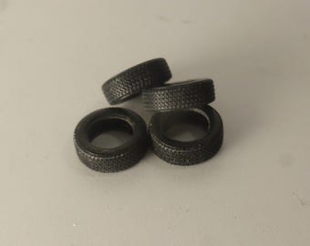 1:43 scale set of 4 treaded tires for touring and small GT cars mm 13.30x4.60 GMT003
