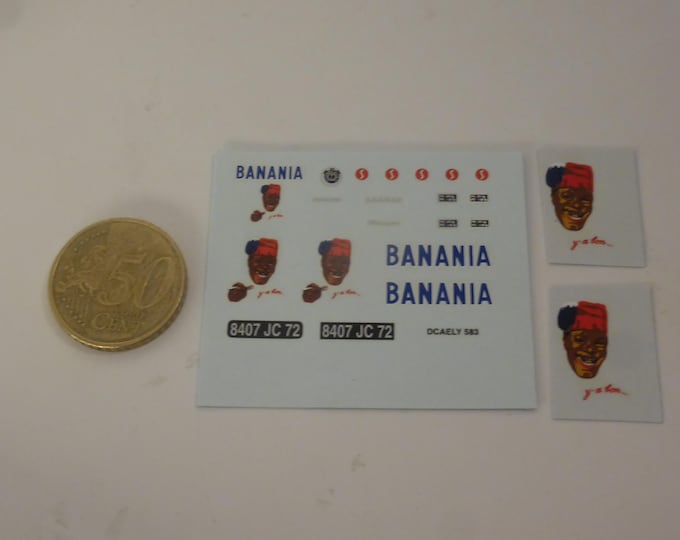 1:43 waterslide decals sheet Banania for vans of the 50-60s
