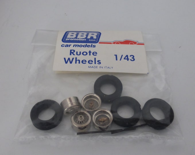 1:43 turned and photoetched wire wheels for Ferrari cars of the 50-60s and other cars two-ears wheelspin BBR R18