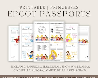 Princess Epcot Passport 2026: Trinkbar in der ganzen Welt (PDF im Taschenformat)
