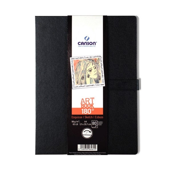 Canson Artist Series Sketchbook, Wirebound Journal, 6x6 inches, 160 Pages  (65lb/96g) - Artist Paper for Adults and Students - Graphite, Charcoal