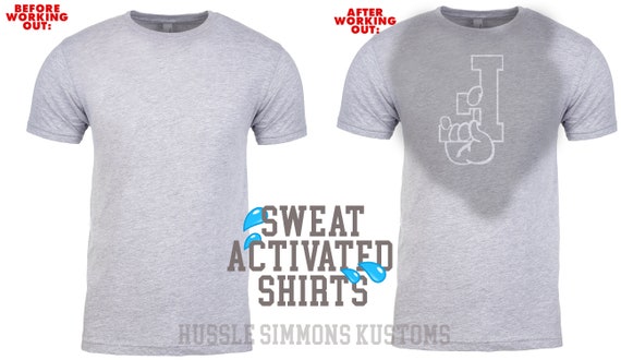custom sweat activated t shirt