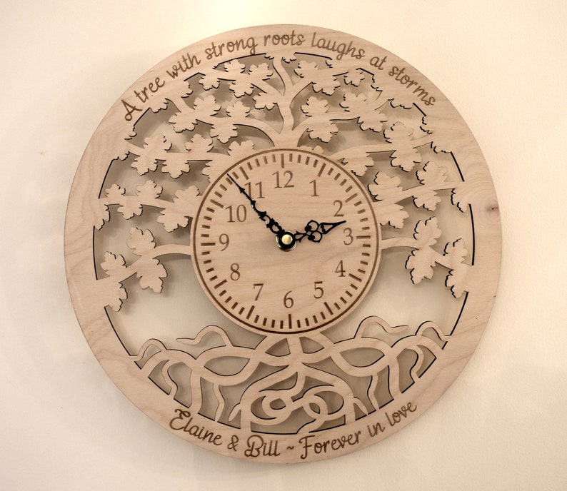 Baum des Lebens personalisierte Uhr Holz Wanduhr ideales Etsy