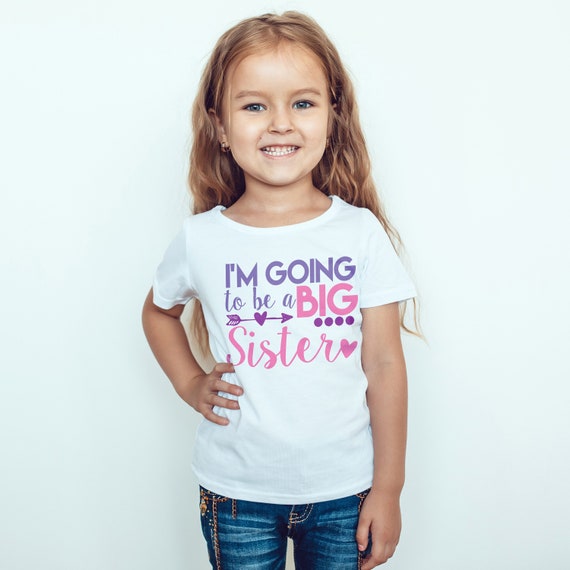 I/'m Going To Be A Big Sister Girls Announcement Childrens Kids T-Shirt Top Shirt