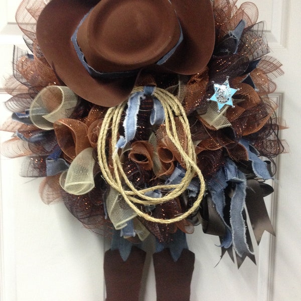 Western Decor Farmhouse  Everyday Cowboy Front door Farmhouse wreath Housewarming Gift Personalized